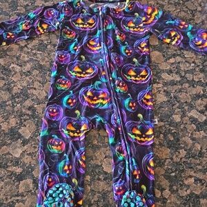 Bums and Roses Footie Pajamas In Glow Getter